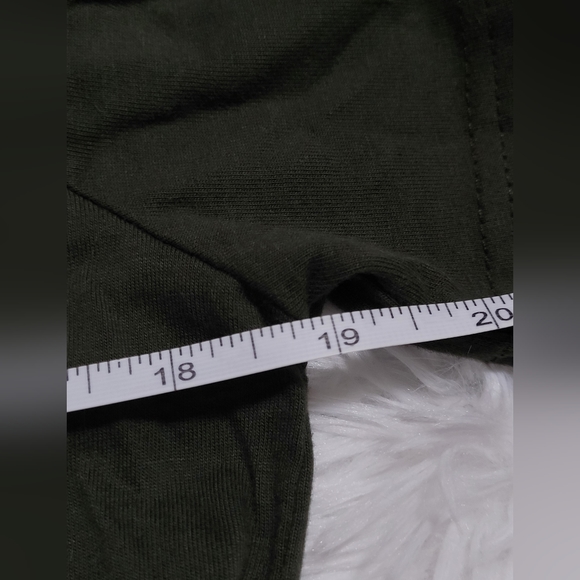 Zara  Trafaluc T-Shirt Olive Green Dress Small - Picture 4 of 5